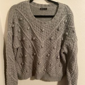 Gray knit sweater
